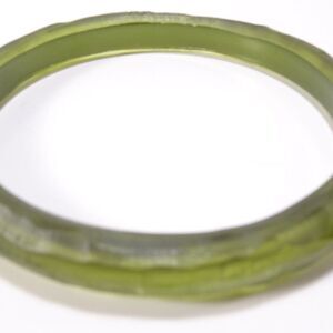 Pono  by Joan Goodman  Granite Elliptical Round Carved bangle Bracelet  NWOT 190